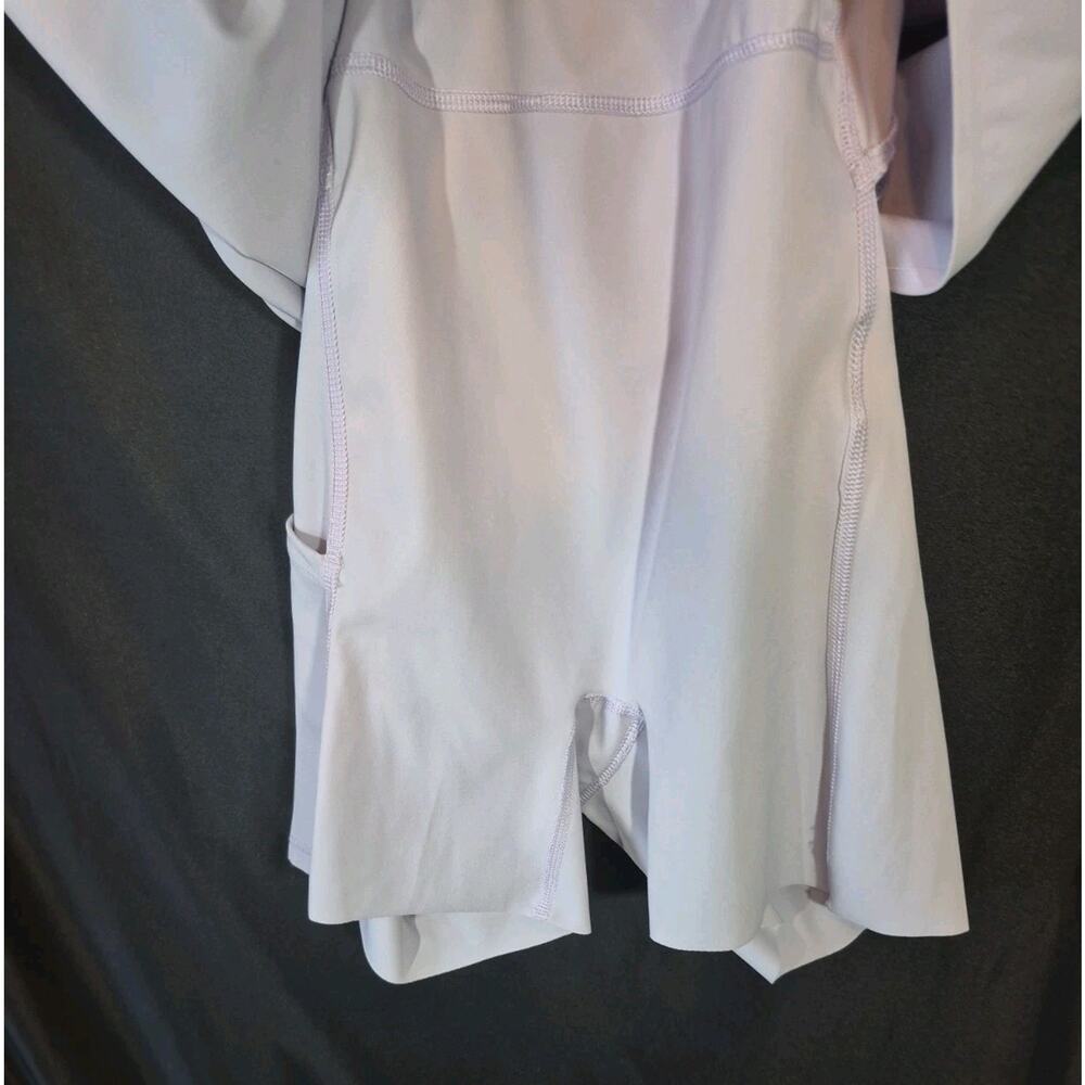 Spanx The Get Moving Purple Zip Front Mini Dress New XS - Picture 5 of 13